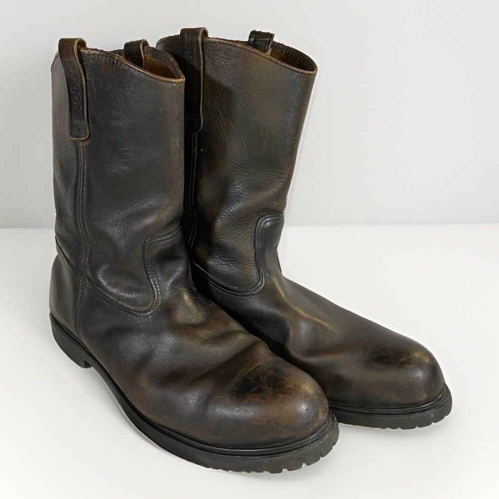 Red Wing Pecos 2231 Brown Leather Steel Toe Work Boots Men Sz 16 D Made In USA
